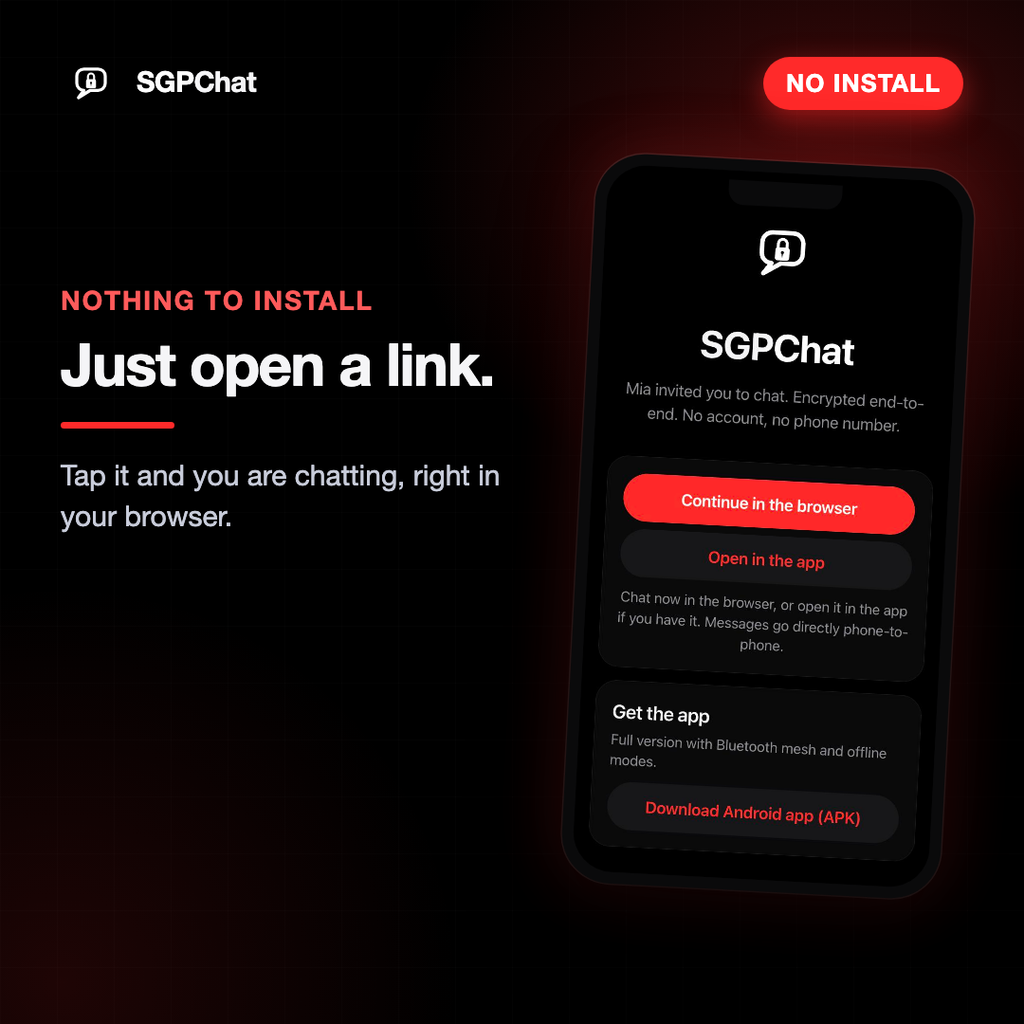 Nothing to download — just open a link