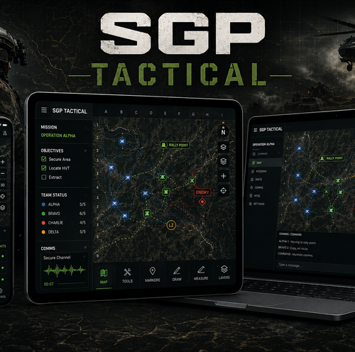 SGP Tactical Ultra offline maps and encrypted messaging app for Android, Mac and Windows